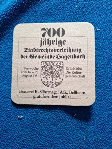 Bierdeckel 1981 hagenbach - 1981,